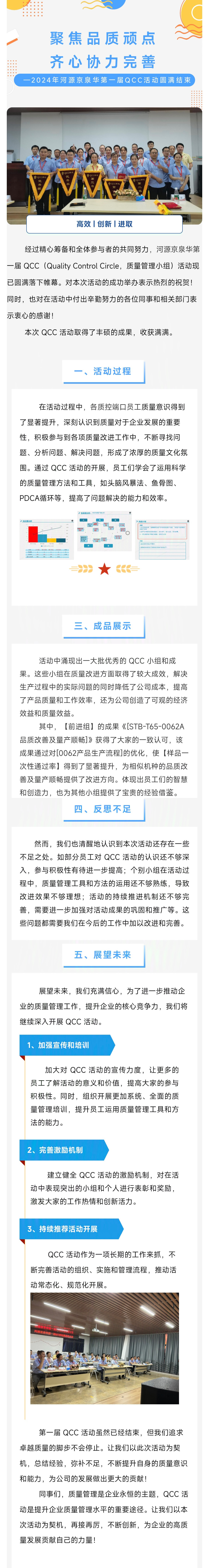 主题：聚焦品质顽点，，，，，同心协力改善—2024年河源尊龙抖圈官网第一届QCC运动圆满竣事.jpg